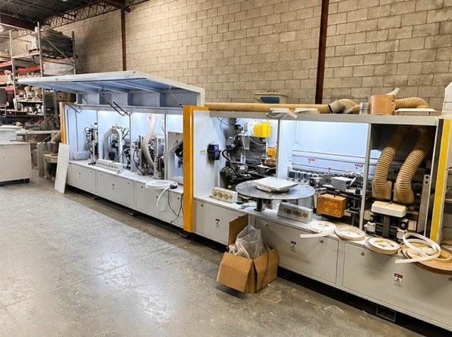 Edge banding machine in TP Wood workshop